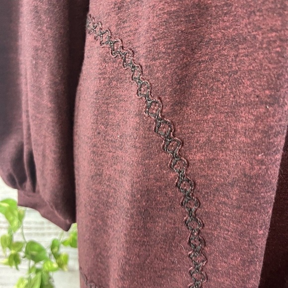 Max Studio Dress size Extra Small Burgundy Stretch Jersey Knit Pockets Casual - Picture 11 of 16